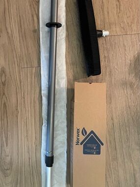 Norwex Silver/Black Floor Broom with Handle